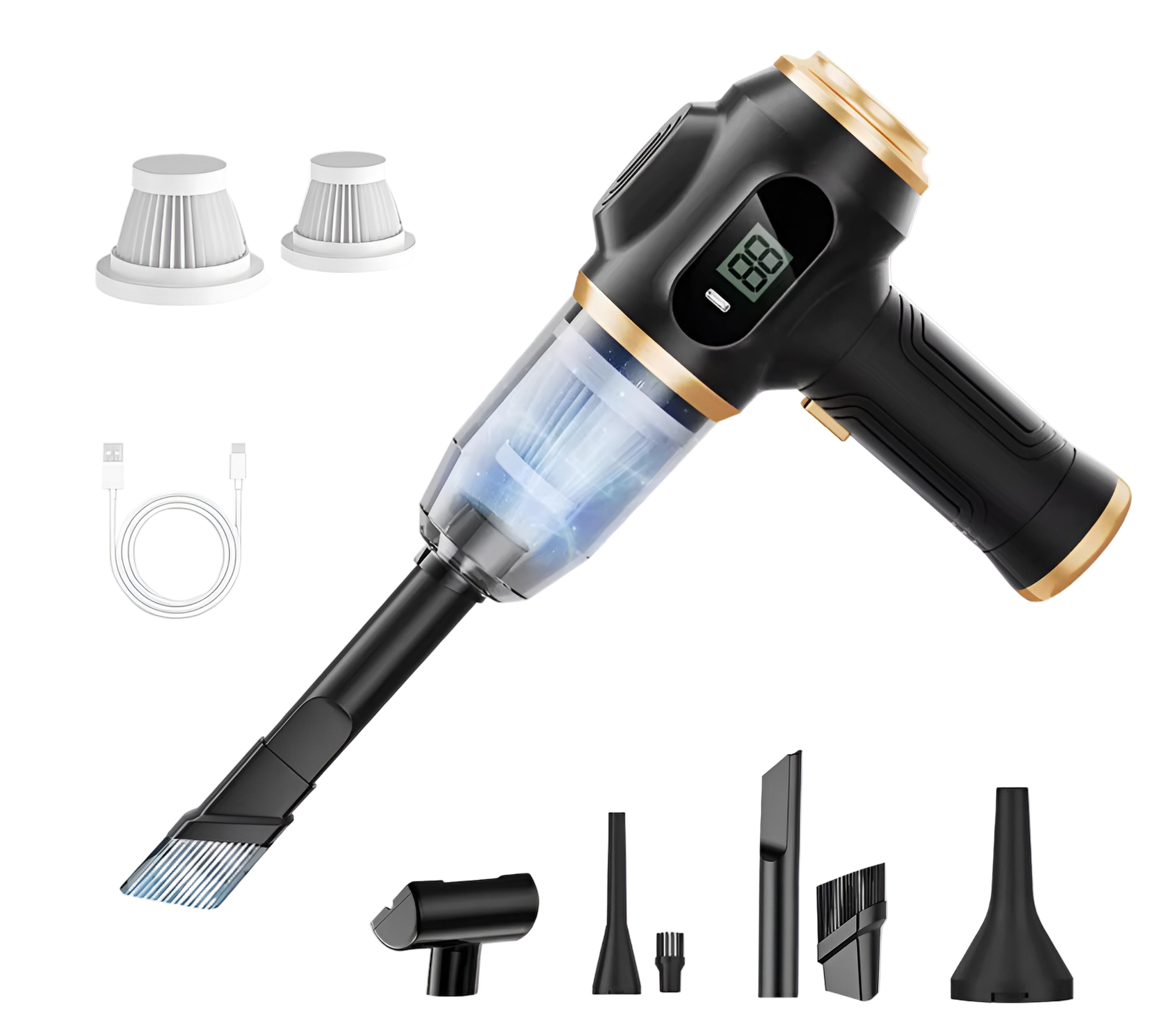 Aspirateur sans fil pour voiture & maison 6 en 1.